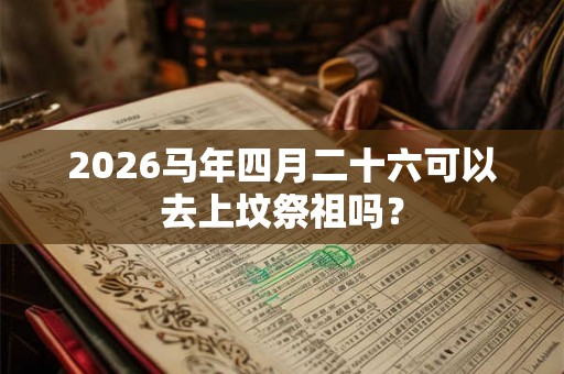 2026马年四月二十六可以去上坟祭祖吗？