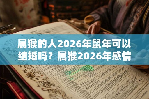 属猴的人2026年鼠年可以结婚吗？属猴2026年感情运势好吗？