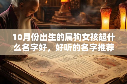 10月份出生的属狗女孩起什么名字好，好听的名字推荐
