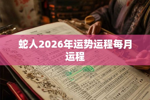 蛇人2026年运势运程每月运程