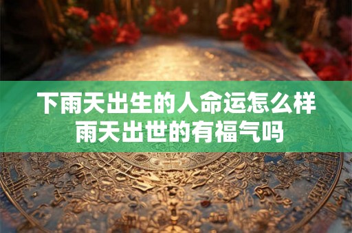 下雨天出生的人命运怎么样 雨天出世的有福气吗