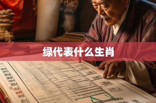 绿代表什么生肖