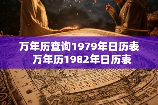 万年历查询1979年日历表  万年历1982年日历表