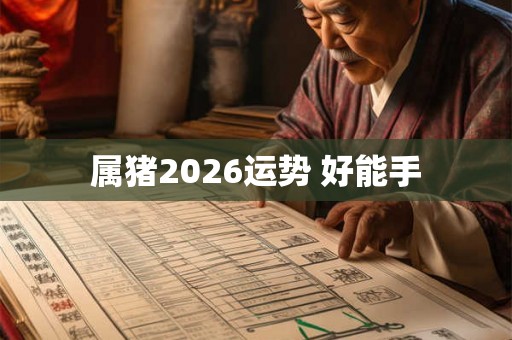 属猪2026运势 好能手
