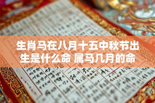 生肖马在八月十五中秋节出生是什么命 属马几月的命运最好