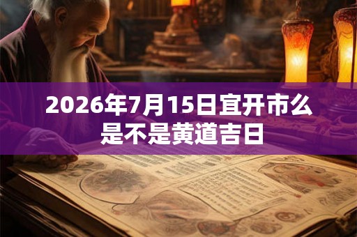 2026年7月15日宜开市么 是不是黄道吉日