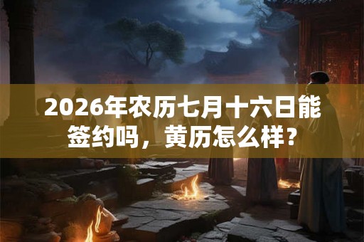2026年农历七月十六日能签约吗,黄历怎么样? 2026年农历七月十六日能签约吗,黄历怎么样?