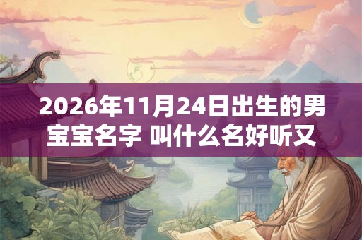 2026年11月24日出生的男宝宝名字 叫什么名好听又吉利网