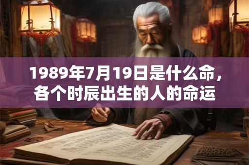 1989年7月19日是什么命，各个时辰出生的人的命运