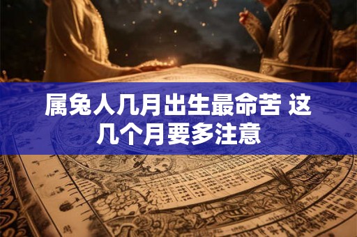 属兔人几月出生最命苦 这几个月要多注意
