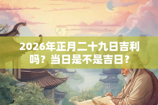 2026年正月二十九日吉利吗？当日是不是吉日？