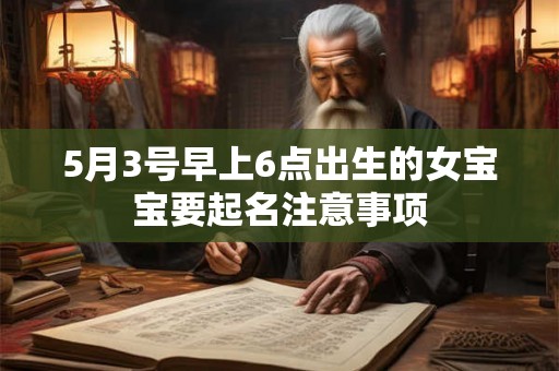 5月3号早上6点出生的女宝宝要起名注意事项