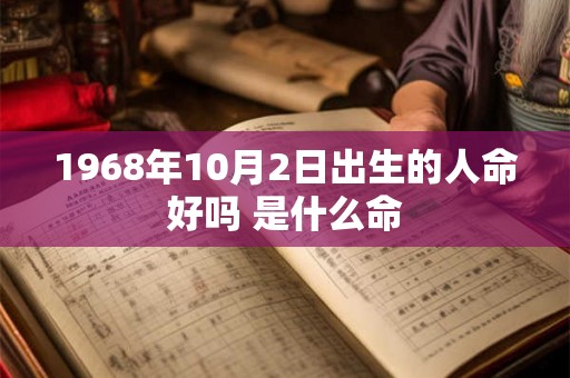 1968年10月2日出生的人命好吗 是什么命