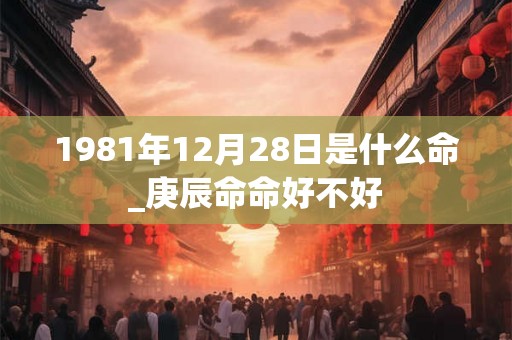 1981年12月28日是什么命_庚辰命命好不好
