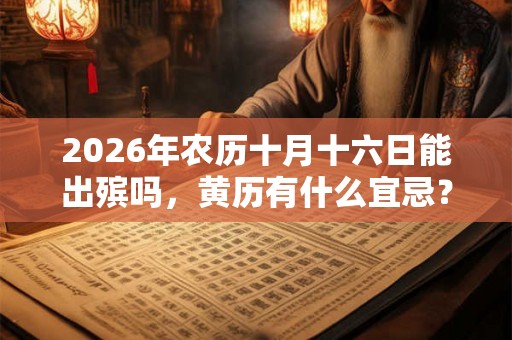 2026年农历十月十六日能出殡吗，黄历有什么宜忌？