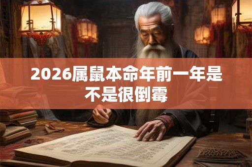 2026属鼠本命年前一年是不是很倒霉