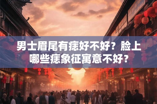 男士眉尾有痣好不好？脸上哪些痣象征寓意不好？