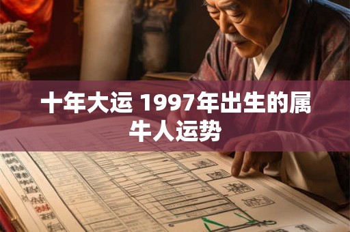十年大运 1997年出生的属牛人运势