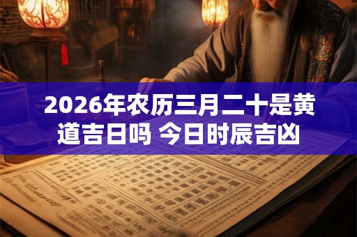 2026年农历三月二十是黄道吉日吗 今日时辰吉凶