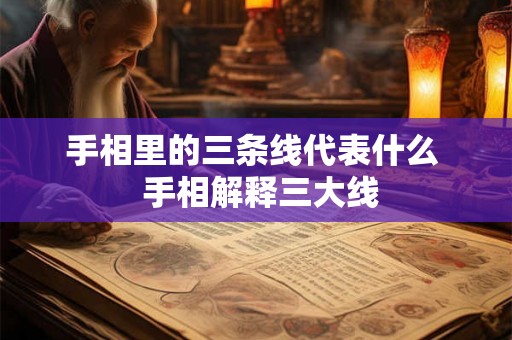 手相里的三条线代表什么 手相解释三大线 手相里的三条线代表什么 手相解释三大线