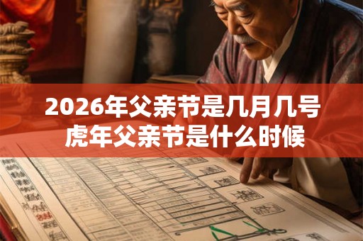 2026年父亲节是几月几号 虎年父亲节是什么时候