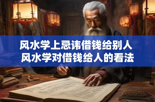 风水学上忌讳借钱给别人 风水学对借钱给人的看法