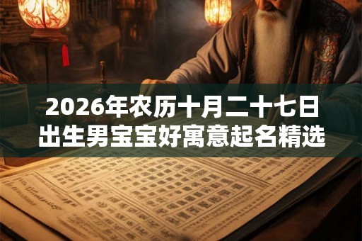 2026年农历十月二十七日出生男宝宝好寓意起名精选