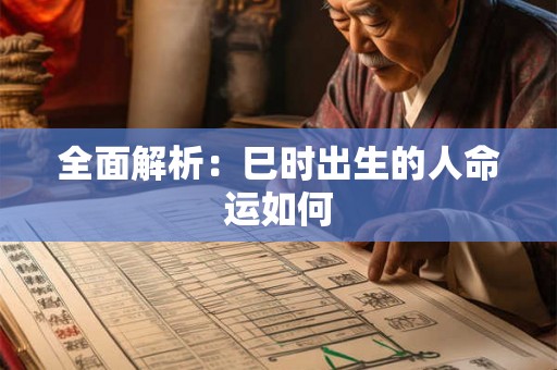 全面解析：巳时出生的人命运如何