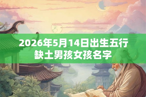 2026年5月14日出生五行缺土男孩女孩名字 2026年5月14日出生五行缺土男孩女孩名字