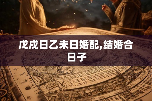 戊戌日乙未日婚配,结婚合日子