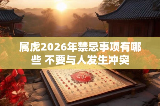 属虎2026年禁忌事项有哪些 不要与人发生冲突