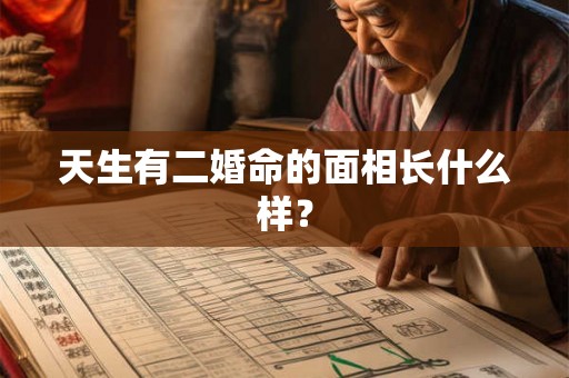 天生有二婚命的面相长什么样？