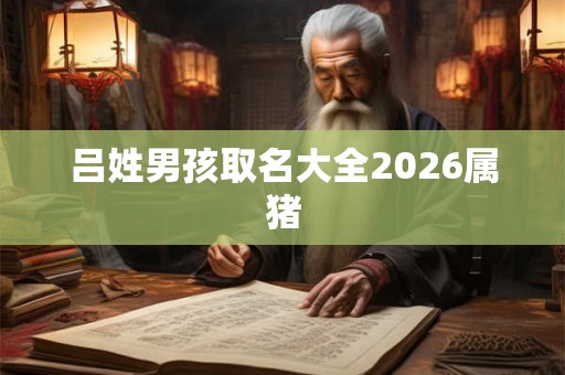 吕姓男孩取名大全2026属猪