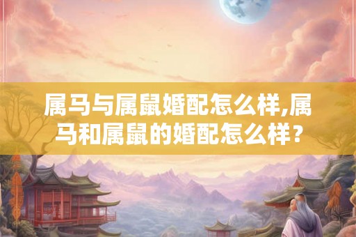 属马与属鼠婚配怎么样,属马和属鼠的婚配怎么样？