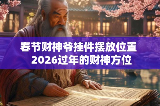 春节财神爷挂件摆放位置  2026过年的财神方位