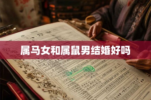 属马女和属鼠男结婚好吗 属马女和属鼠男结婚好吗