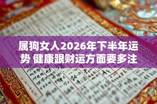 属狗女人2026年下半年运势 健康跟财运方面要多注意