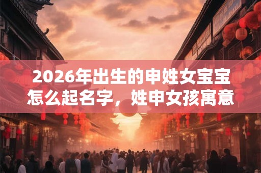 2026年出生的申姓女宝宝怎么起名字，姓申女孩寓意好的名字