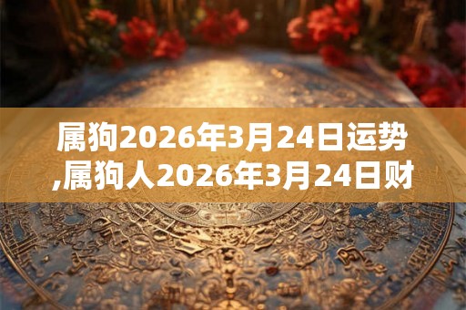 属狗2026年3月24日运势,属狗人2026年3月24日财运,生肖狗2026年3月24日运势 属狗2026年3月24日运势,属狗人2026年3月24日财运,生肖狗2026年3月24日运势