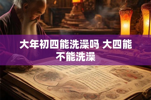 大年初四能洗澡吗 大四能不能洗澡