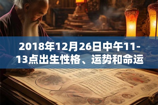 2018年12月26日中午11-13点出生性格、运势和命运