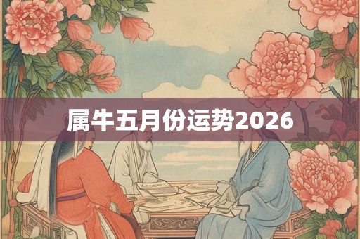 属牛五月份运势2026