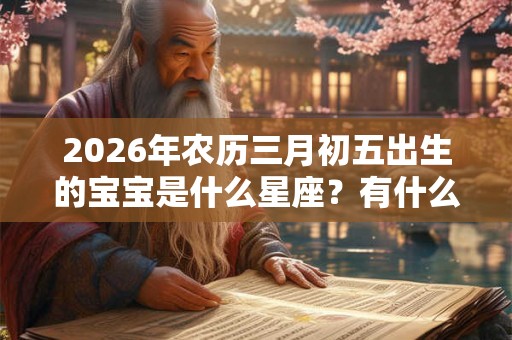 2026年农历三月初五出生的宝宝是什么星座？有什么吉祥物？