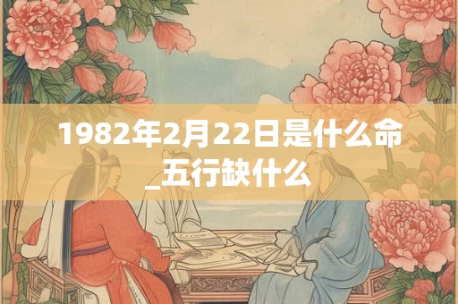 1982年2月22日是什么命_五行缺什么