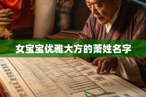 女宝宝优雅大方的萧姓名字