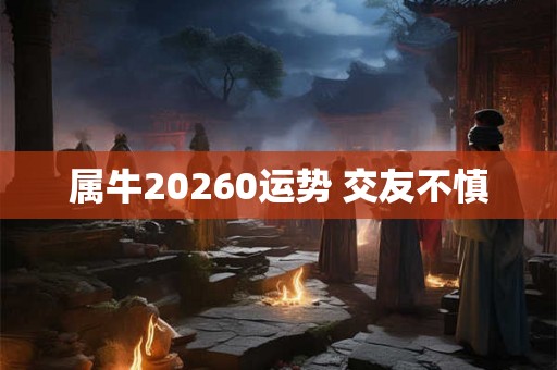 属牛20260运势 交友不慎