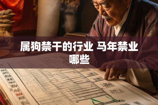 属狗禁干的行业 马年禁业哪些