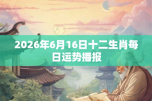 2026年6月16日十二生肖每日运势播报