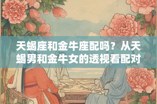 天蝎座和金牛座配吗？从天蝎男和金牛女的透视看配对关系