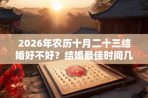 2026年农历十月二十三结婚好不好？结婚最佳时间几点？
